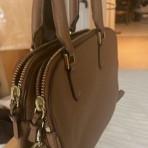 Tory Burch hang bag tan color medium size